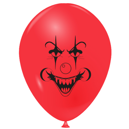 Lot Ballon Rouge Clown Horreur - Opaque