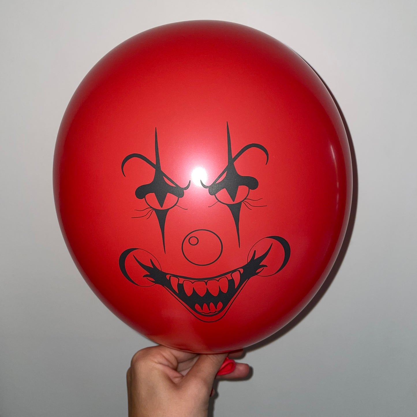 Lot Ballon Rouge Clown Horreur - Opaque